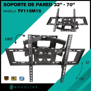 SOPORTE DE BRAZO DOBLE DE 32" A 70"