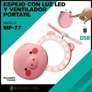 ESPEJO CON LUZ LED Y VENTILADOR