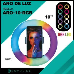 ARO DE LUZ MULTI-COLOR RGB 10"