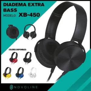 DIADEMA EXTRA BASS CON CABLE