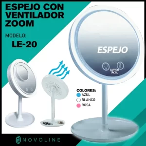 ESPEJO CON VENTILADOR Y ZOOM
