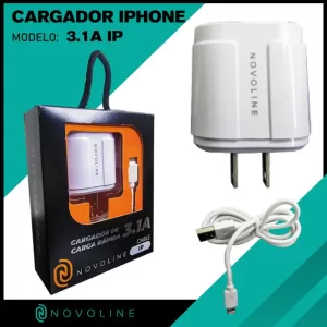 COMBO CARGADOR 3.1A CON CABLE PARA IPHONE