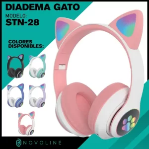 DIADEMA OREJA DE GATO LED